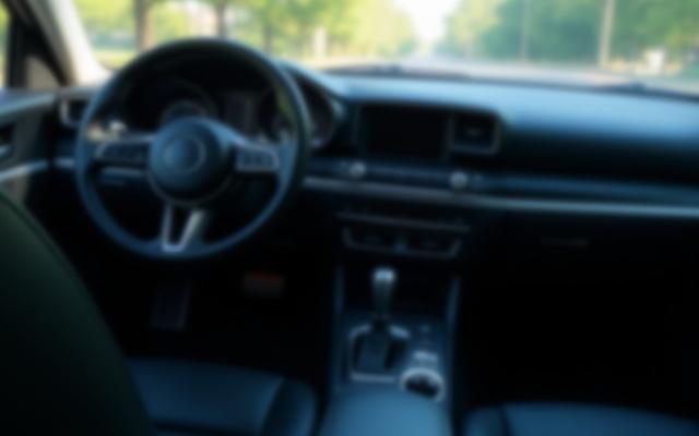 깨끗하게 클리닝된 차량 내부 대시보드